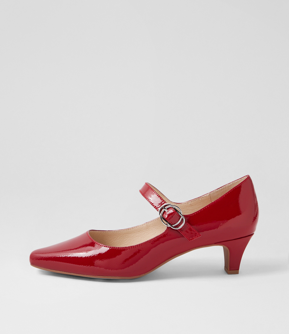 Lays Dark Red Covered Patent Leather Mary Jane Heels Lays Dark Red Covered Patent Leather Mary Jane Heels