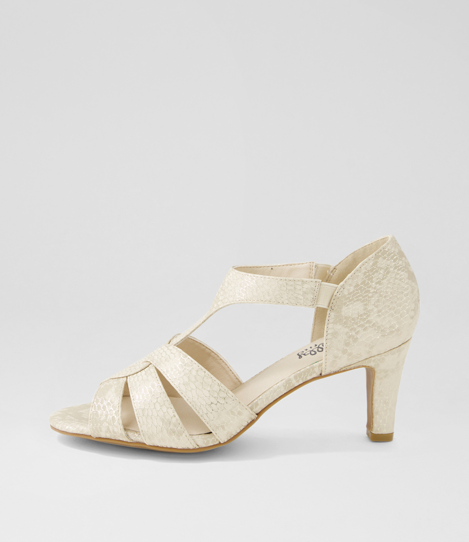 Zhou Beige Snake Metallic Sandals Zhou Beige Snake Metallic Sandals