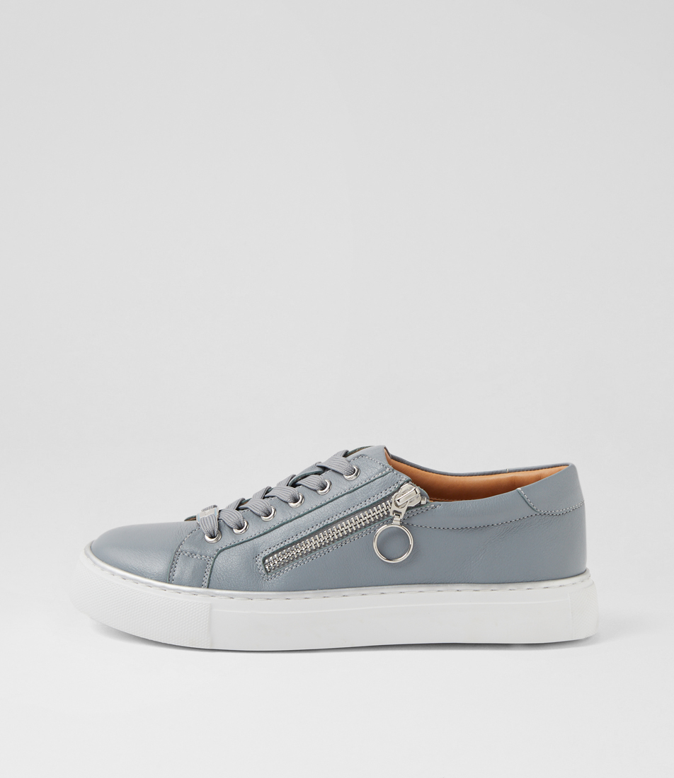 邦楽 NITE FULLMAKERS SUNRIZE Solar Xf Silver Fireworks Leather Sneakers by Ziera